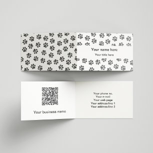 Doodle Paws, Hundepaws, Katzenpaws, schwarze Paws Visitenkarten
