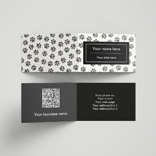 Doodle Paws, Hundepaws, Katzenpaws, schwarze Paws Visitenkarten