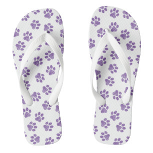 Doodle Paws, Hundepaws, Lila Paare Flip Flops