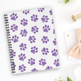 Doodle Paws, Hundepaws, Lila Paare Notizbuch