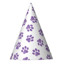 Doodle Paws, Hundepaws, Lila Paare Partyhütchen
