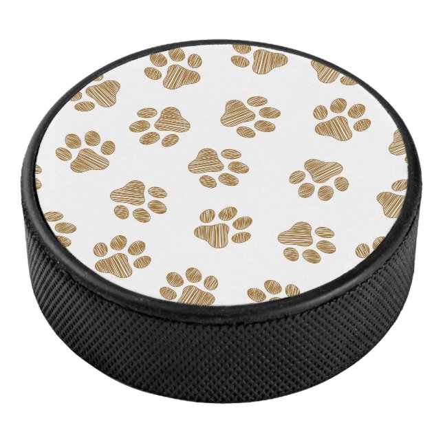 Doodle Paws, Hundepaws, orange Goldpaws Eishockey Puck (3/4)