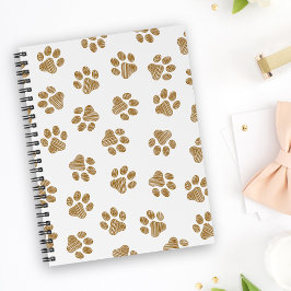 Doodle Paws, Hundepaws, orange Goldpaws Notizbuch