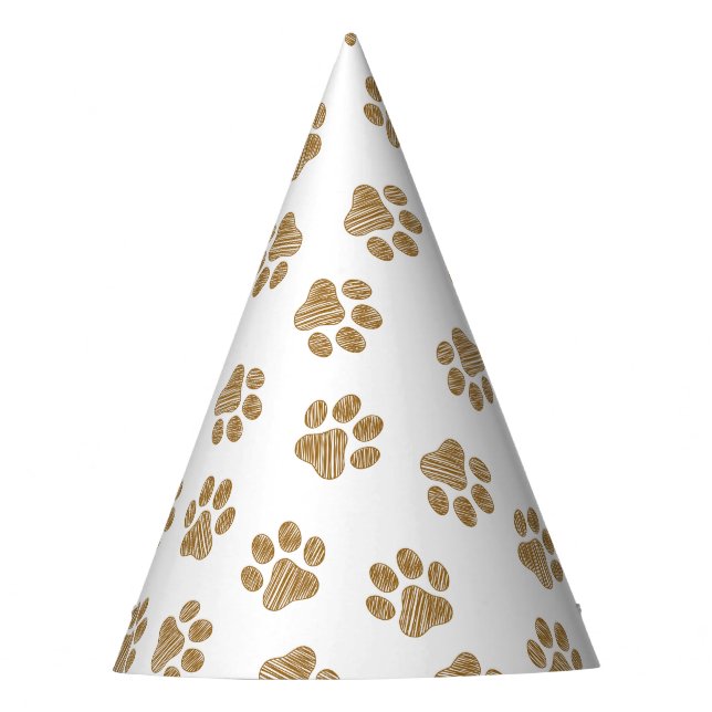 Doodle Paws, Hundepaws, orange Goldpaws Partyhütchen (Vorderseite)