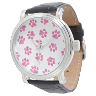 Doodle Paws, Hundepaws, rosa Paws Armbanduhr