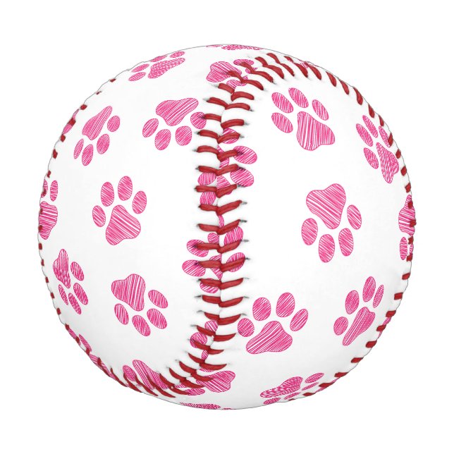 Doodle Paws, Hundepaws, rosa Paws Baseball (Schrägansicht)