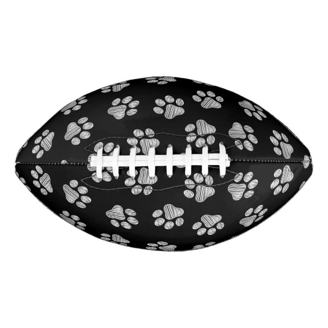 Doodle Paws, Hundepfähle, weiße Pasten Football (Vorderseite)