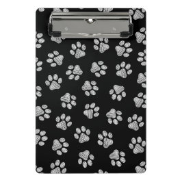 Doodle Paws, Hundepfähle, weiße Pasten Mini Klemmbrett