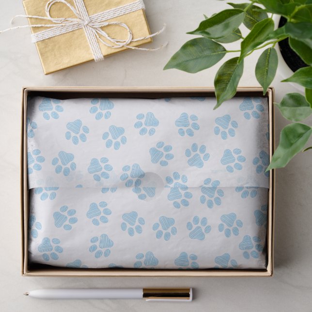 Doodle Paws, Hundepuws, Baby Blue Paws Seidenpapier (Geschenk)