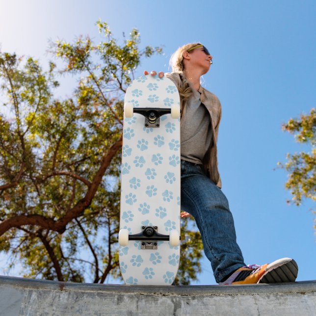 Doodle Paws, Hundepuws, Baby Blue Paws Skateboard (Außenbereich 1)