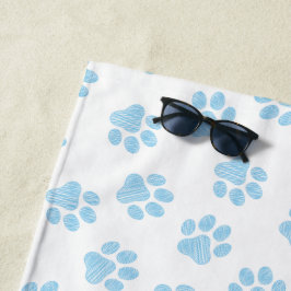 Doodle Paws, Hundepuws, Baby Blue Paws Strandtuch