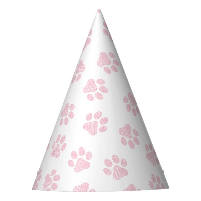 Doodle Paws, Hundepuws, Baby Pink Paws Partyhütchen (Vorderseite)