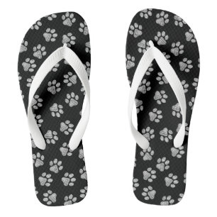 Doodle Pfoten, Hundepfoten, Weiße Pfoten Flip Flops
