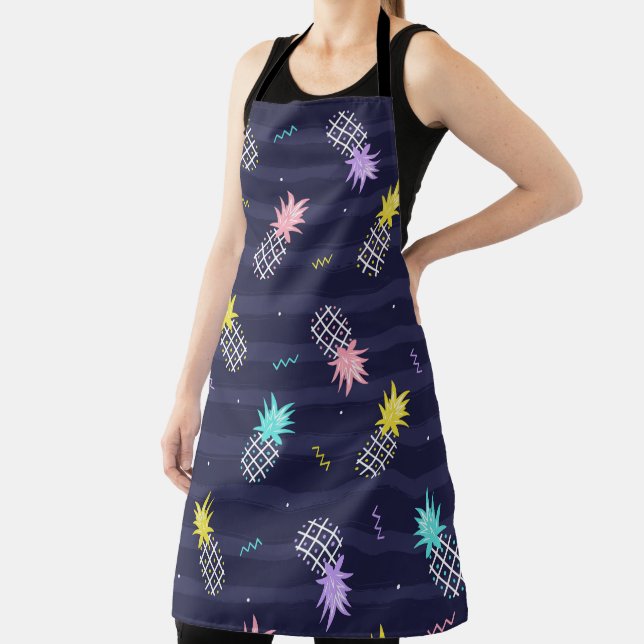 Doodle Pineapel Fruit Pattern Schürze (InSitu)