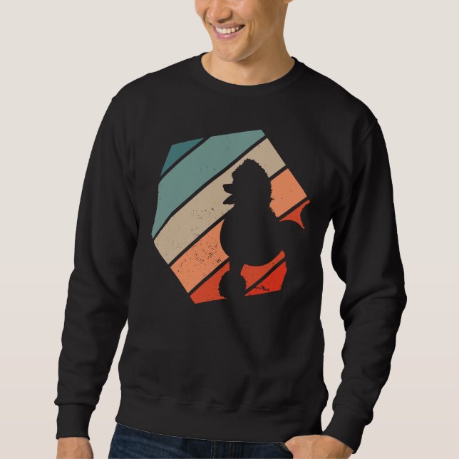 Doodle Retro Vintag Hund Übergepäck Sweatshirt (Vorderseite)