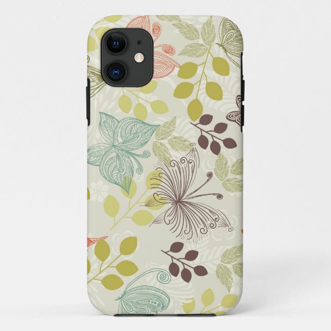 Doodle-Schmetterlinge iPhone 5 Hülle (Rückseite)