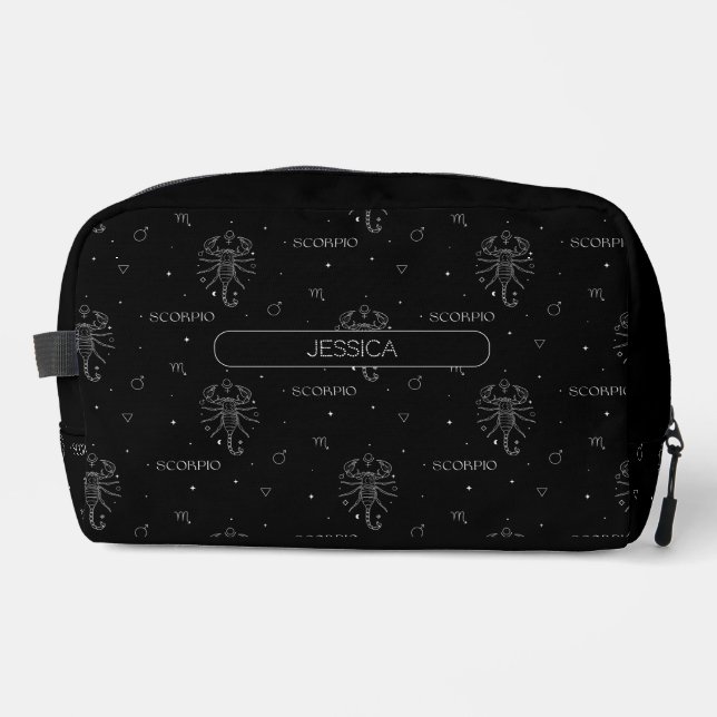 Doodle Scorpio Zodiac Sign Waschbeutel (Vorderseite)