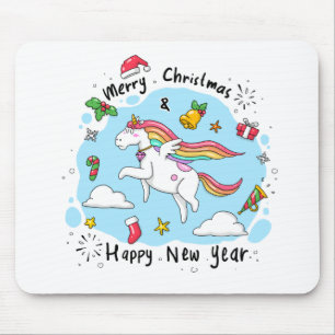Doodle Sketch Cartoon Einhorn Pferde Kinder Mousepad