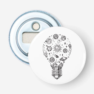 Doodle Solar System in Bulb Flaschenöffner