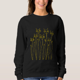 Doodle Sweatshirt (schwarz-Hand gezeichnet)