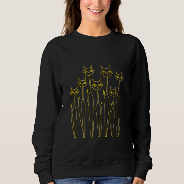 Doodle Sweatshirt (schwarz-Hand gezeichnet) (Vorderseite)