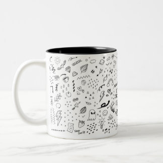 Doodle-Tasse Zweifarbige Tasse