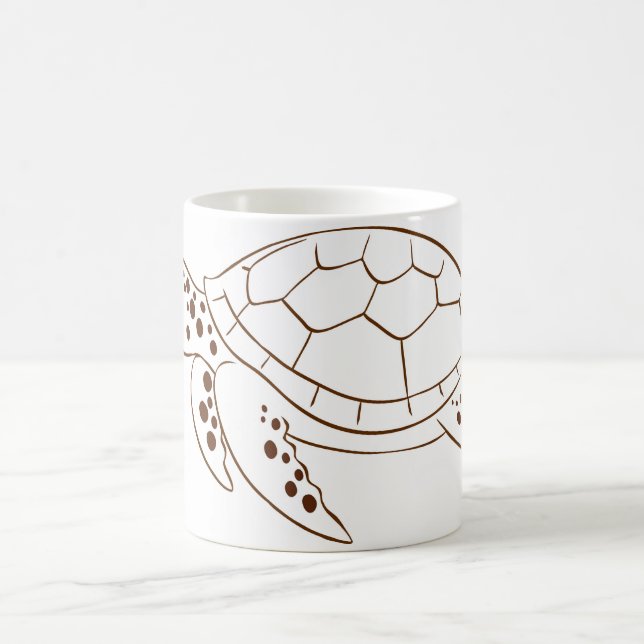 Doodle Turtle Coffee Tasse (Mittel)