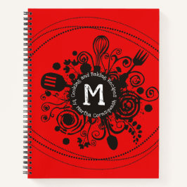 Doodle-Utensilien personalisiertes Kochbuch Notizbuch