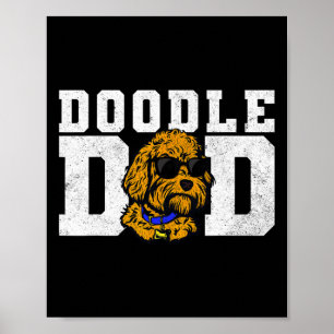 Doodle-Vater Lustiger Goldendoodle Bester Hund-Vat Poster