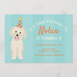 Doodle Welppy Birthday Party Einladung
