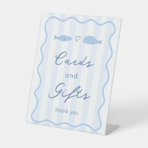 Doodle zwei weniger Fish Cards & Gifts Polterabend Sockelschild
