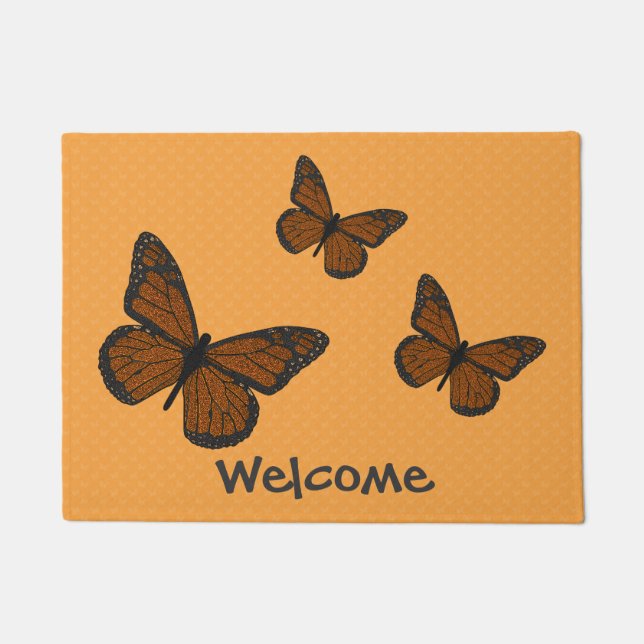 Doodled Monarch Doormat Fußmatte (Vorderseite)