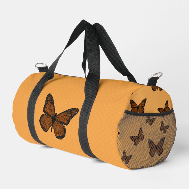 Doodled Monarch Duffle Bag (Rechte Ecke)