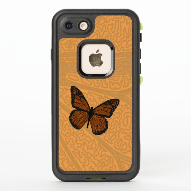 Doodled Monarch Lifeproof Case (Rückseite)