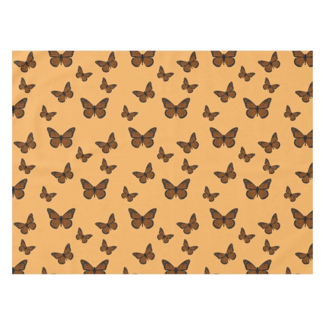 Doodled Monarch Tableclout Tischdecke (Vorderseite (Horizontal))