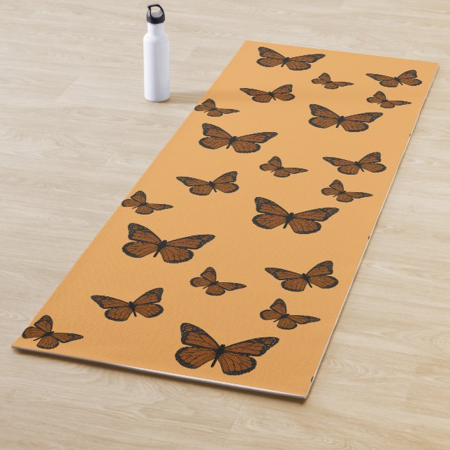 Doodled Monarch Yoga Mat Yogamatte (Beispiel)
