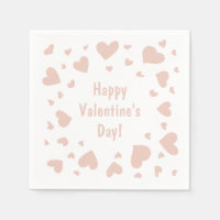 Doodled Peach Hearts Valentinstag