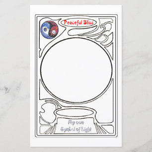 Doodlen auf dem Symbol des Friedlichen Bliss