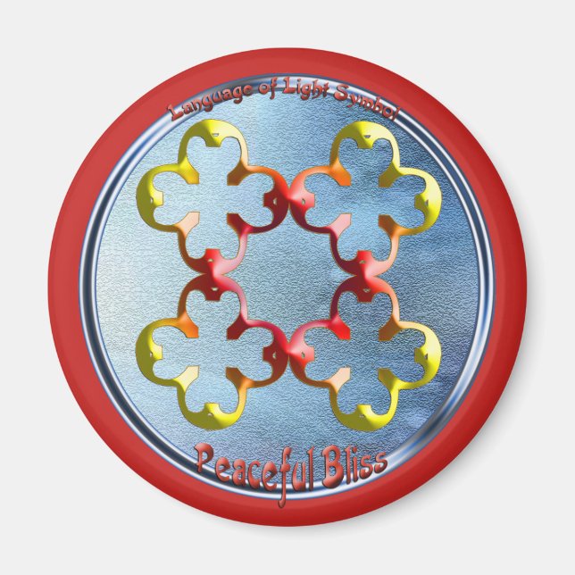 Doodlen auf dem Symbol des Friedlichen Bliss Magnet (Vorne)