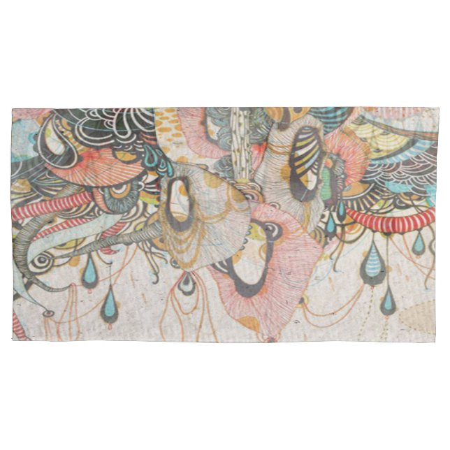 Doodlen auf der Lichtsprache Kissenbezug (Vorderseite-Links)