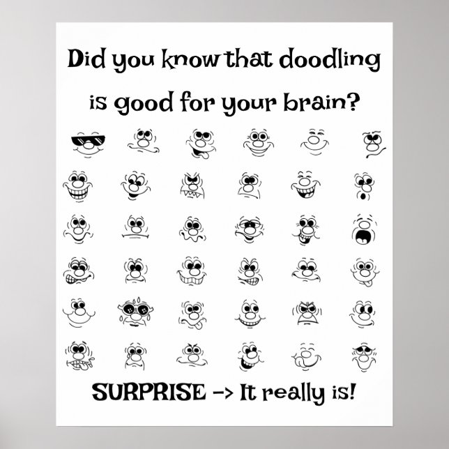 Doodlen ist gut für Ihr Gehirn Poster (Vorne)