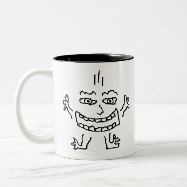 DoodleNut wild character 0002 Zweifarbige Tasse (Links)