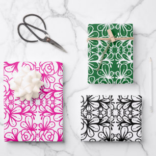 Doodleroses Geschenkpapier Set