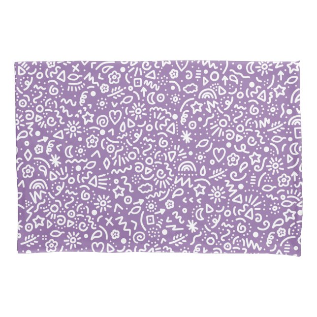 Doodles! Amethyst Orchid Lila Pillowcase Kissenbezug (Vorderseite)
