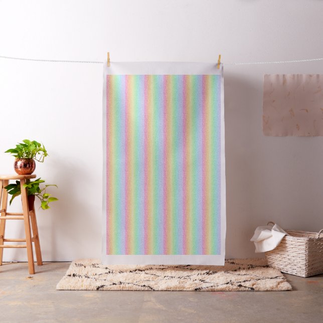 Doodles auf Pastel Rainbow Gradient Fabric Stoff (Beispiel)