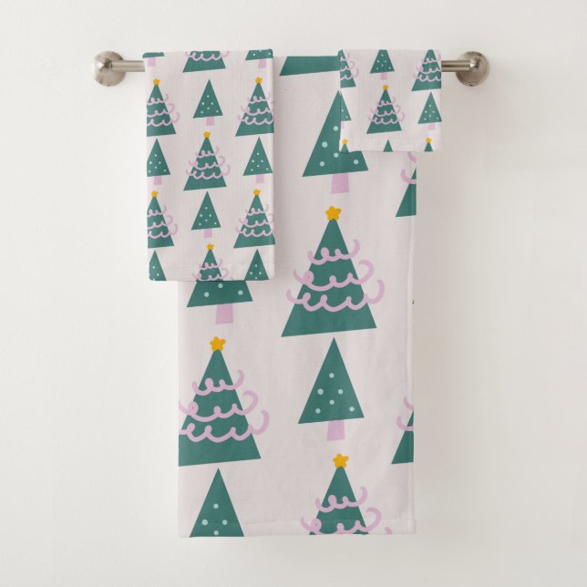 Doodles d'arbres mignons rose vert (En situation)
