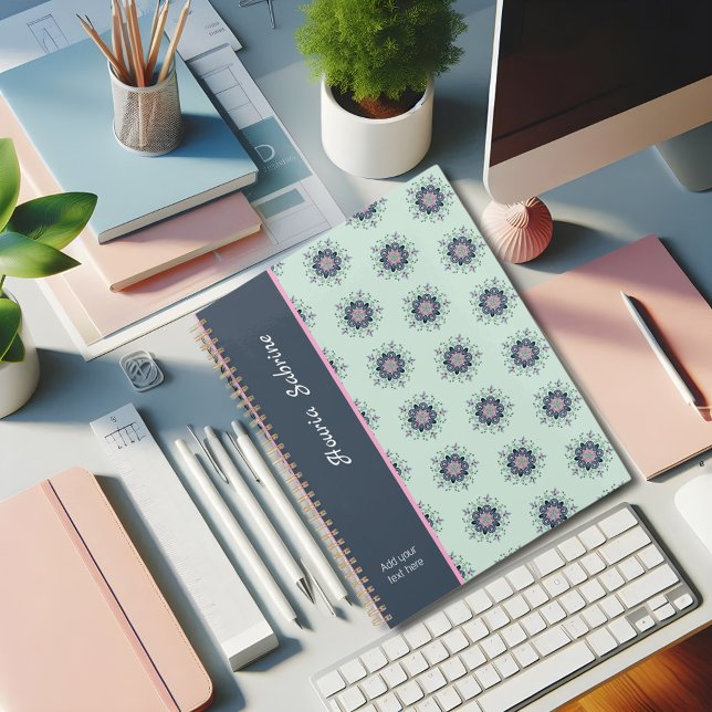 Doodles de Mandala turquoise moderne rose (Créateur téléchargé)