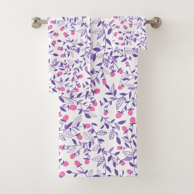 Doodles floraux rose et violet (En situation)