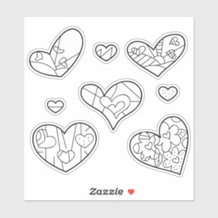 Doodles, kundenspezifisch geschnitten, Vinyl-Farbk Aufkleber