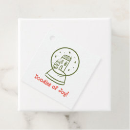 Doodles of Joy Hand Gezeichnet Weihnachten Geschenkanhänger